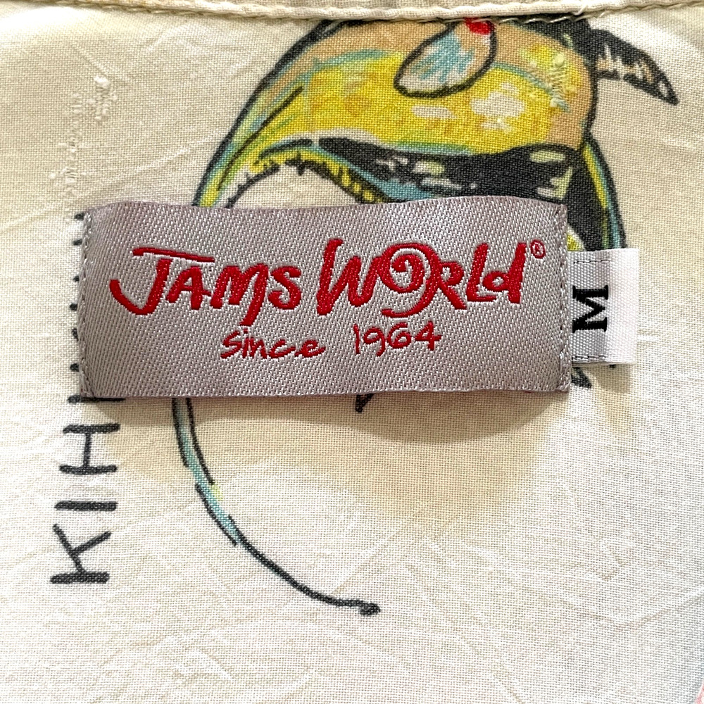 JAMS WORLD Since 1964 Mens No Ka Oi Size Medium Button-Up Short Sleeve Shirt - Picture 3 of 11
